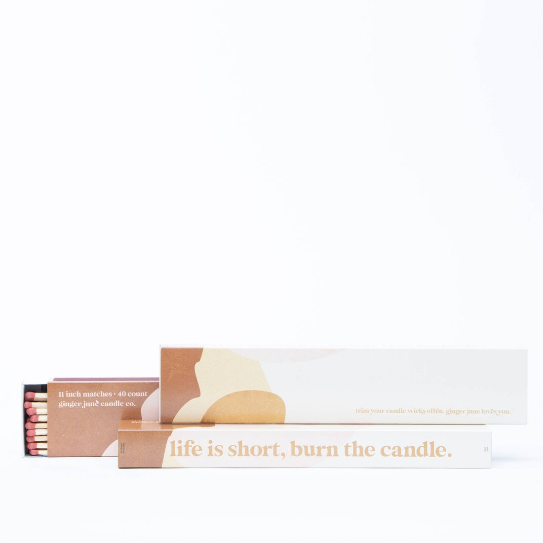 LIFE'S SHORT, BURN THE CANDLE • XL fireplace matches - Free Living Co