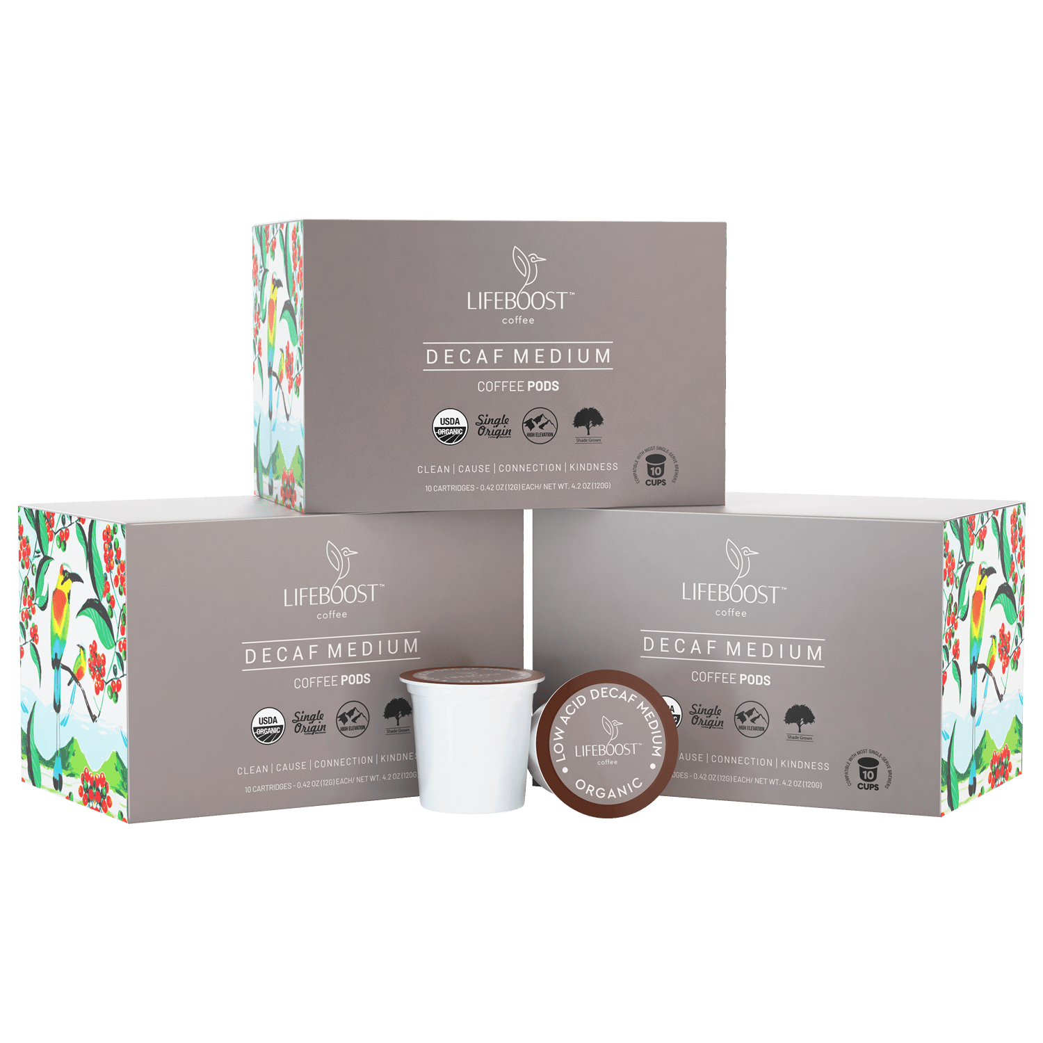 Medium Roast Decaf Coffee Pods - Free Living Co
