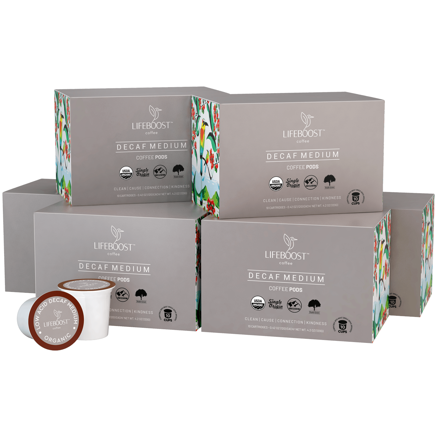 Medium Roast Decaf Coffee Pods - Free Living Co