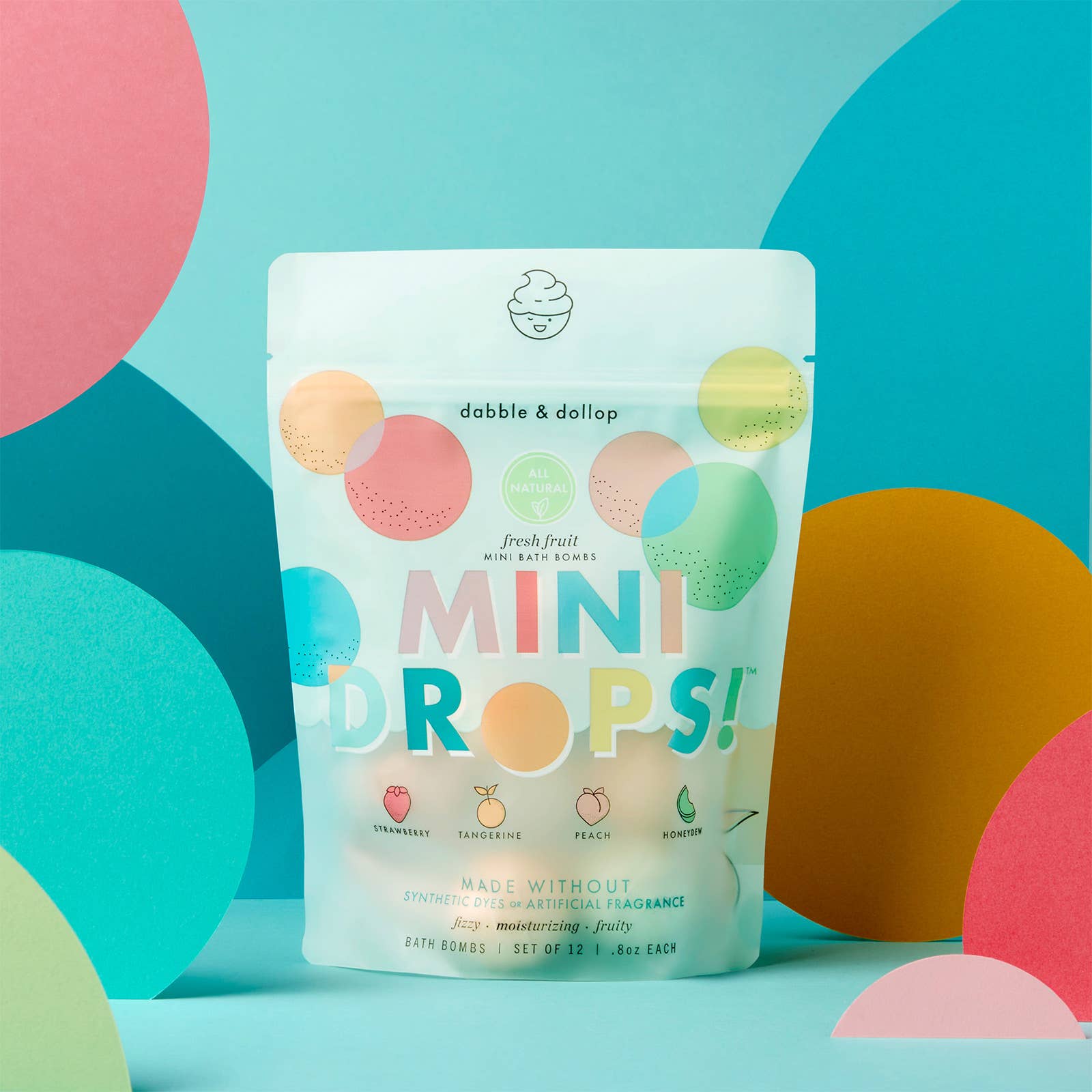 Mini Drops® Bath Bombs - All - Natural Fresh Fruit - Free Living Co