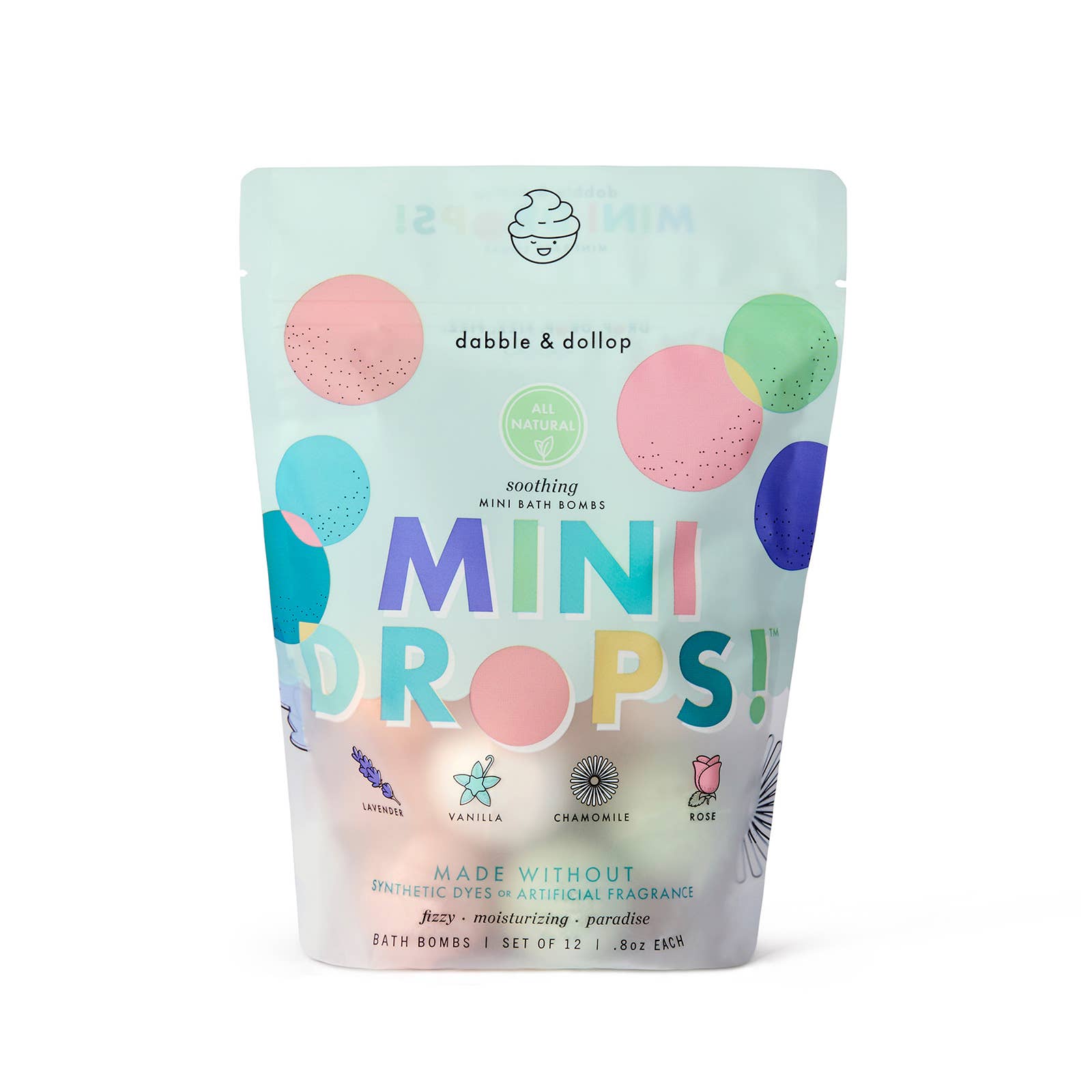 Mini Drops® Bath Bombs - All - Natural Soothing Scents - Free Living Co