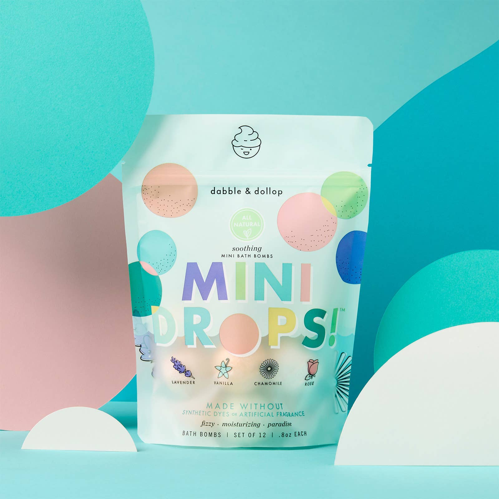 Mini Drops® Bath Bombs - All - Natural Soothing Scents - Free Living Co