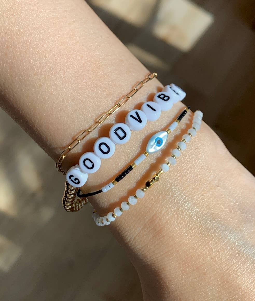 Moonstone Healing Gemstone Stacking Bracelet - Free Living Co
