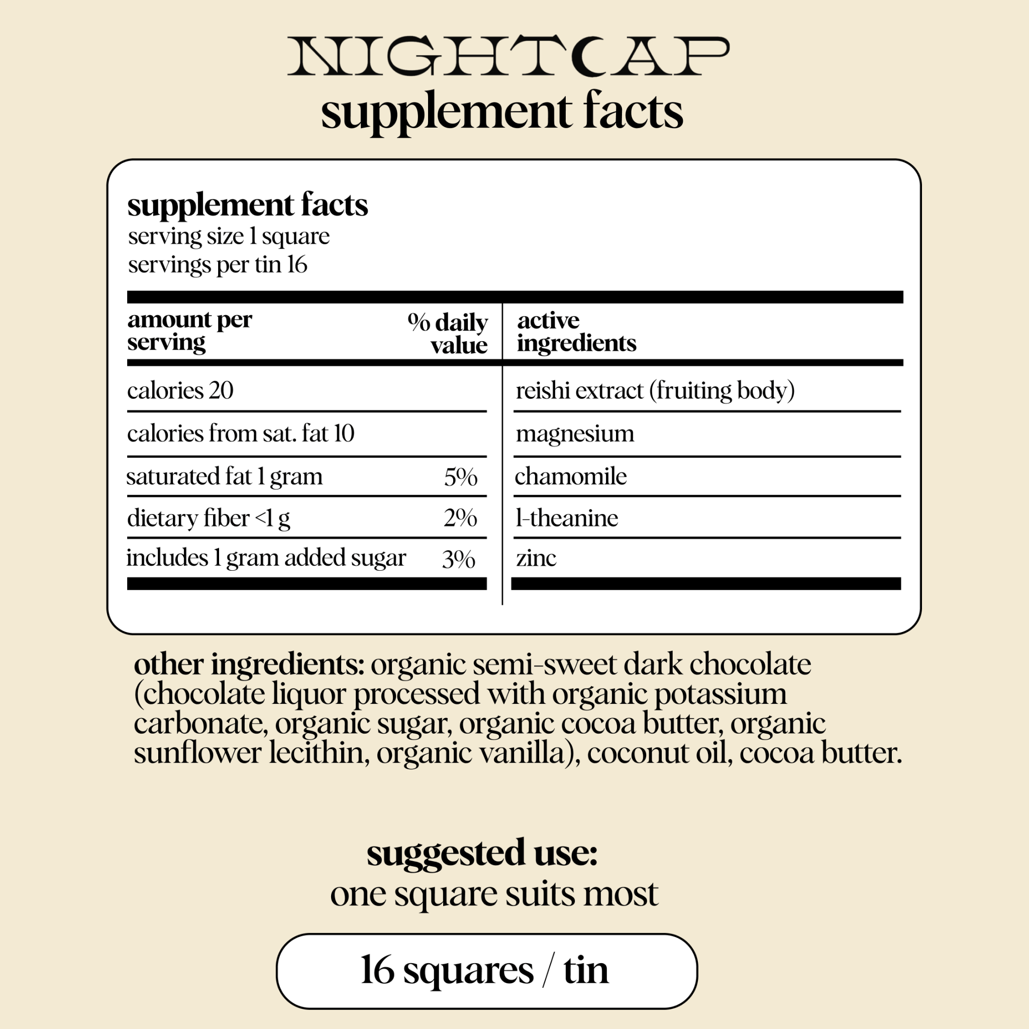 Nightcap — mushroom chocolates for deep sleep - Free Living Co