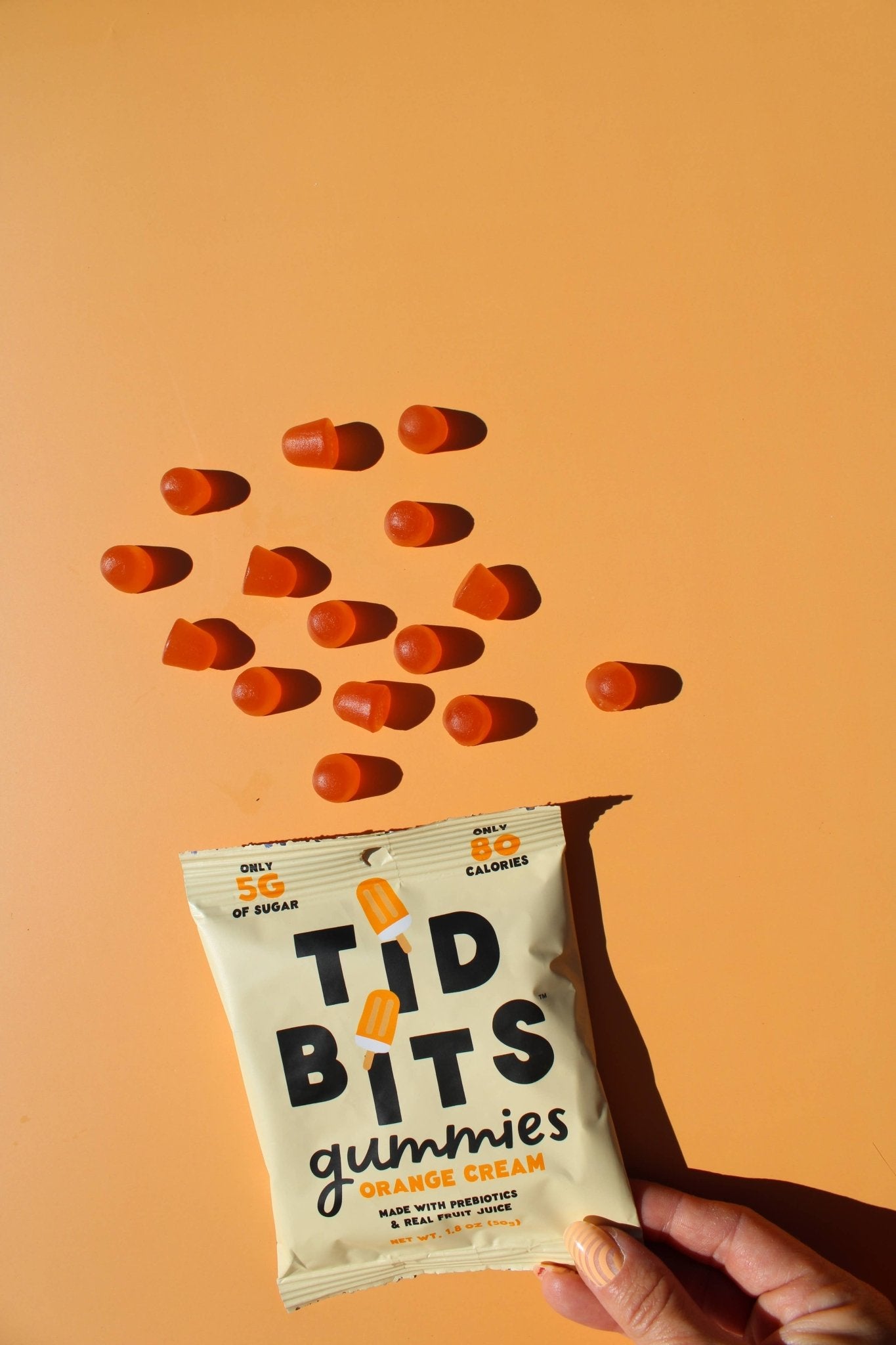 Orange Cream Gummy Candy - Low Sugar 5g, Prebiotics - Free Living Co