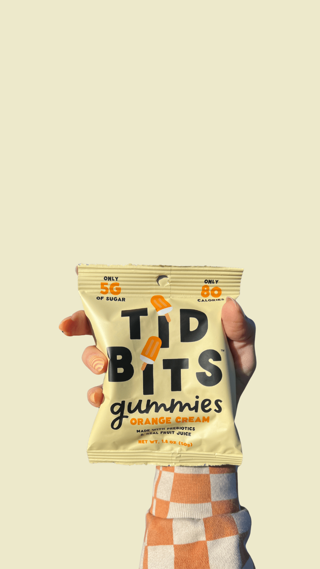 Orange Cream Gummy Candy - Low Sugar 5g, Prebiotics - Free Living Co