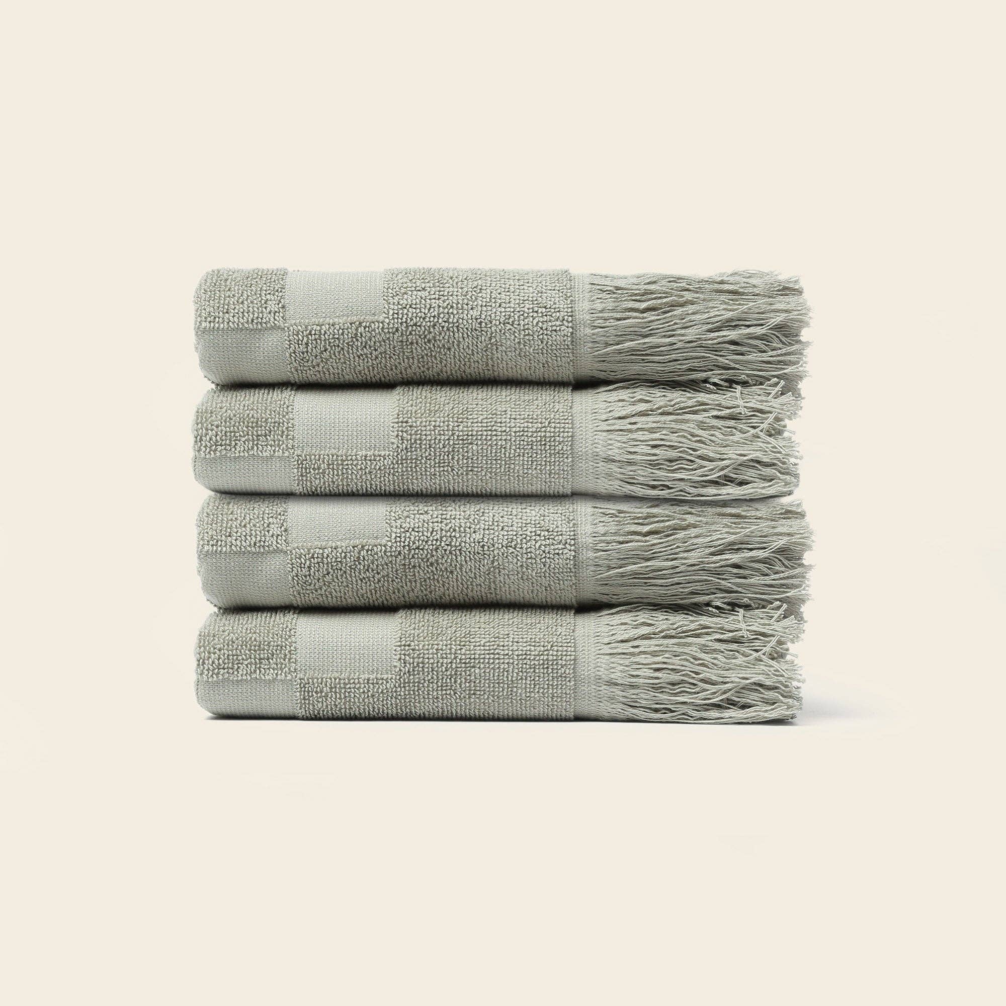 Organic Checkered Hand Towel - Free Living Co