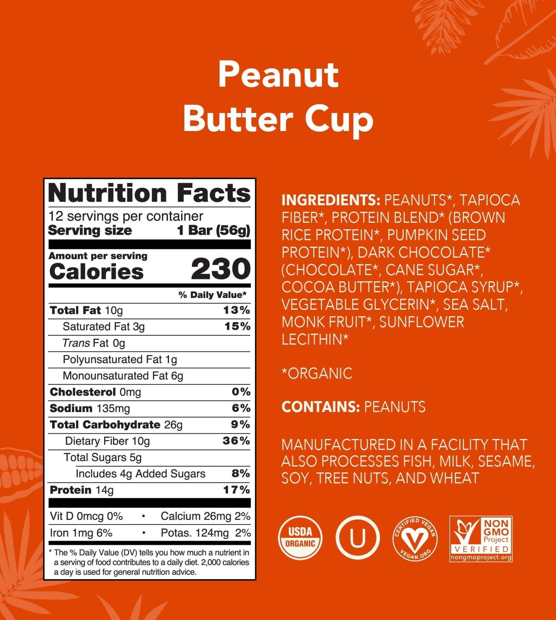 Peanut Butter Cup Protein Bar - Free Living Co