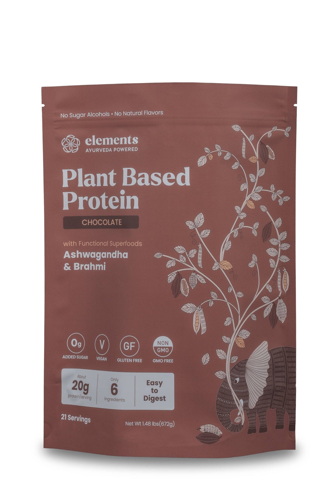 Plant Based Protein Powder: Chocolate (21 Servings) - Free Living Co