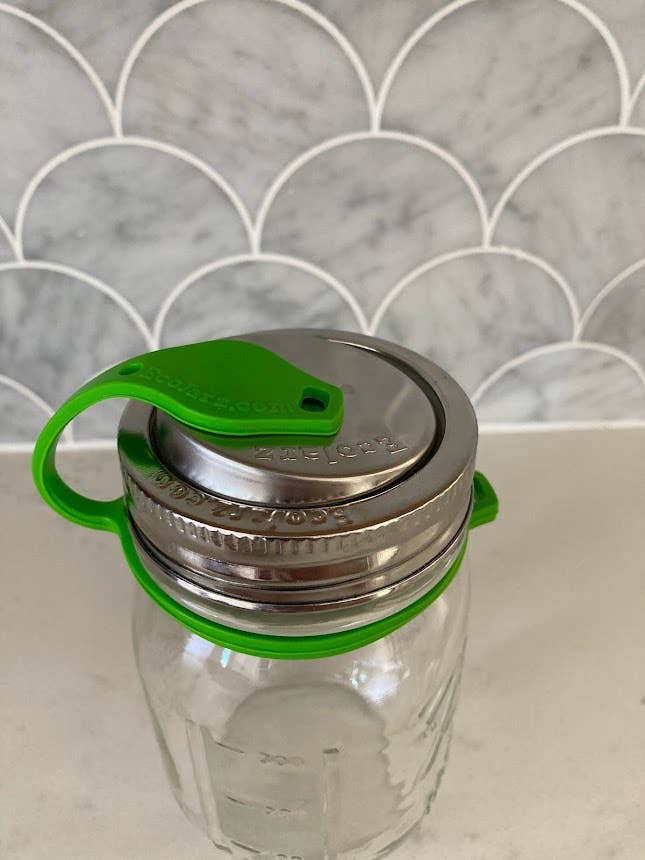 PopTop Sealable Drinking Jar Lid - Regular Mouth - Free Living Co