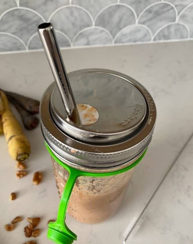 PopTop Sealable Drinking Jar Lid - Wide Mouth - Free Living Co