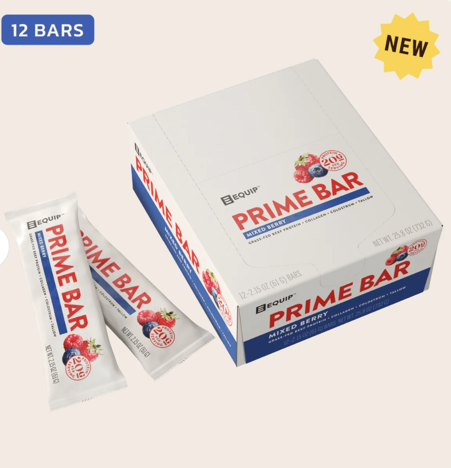 Prime Bar - Grass fed beef protein, colostrum, collagen, tallow - Free Living Co