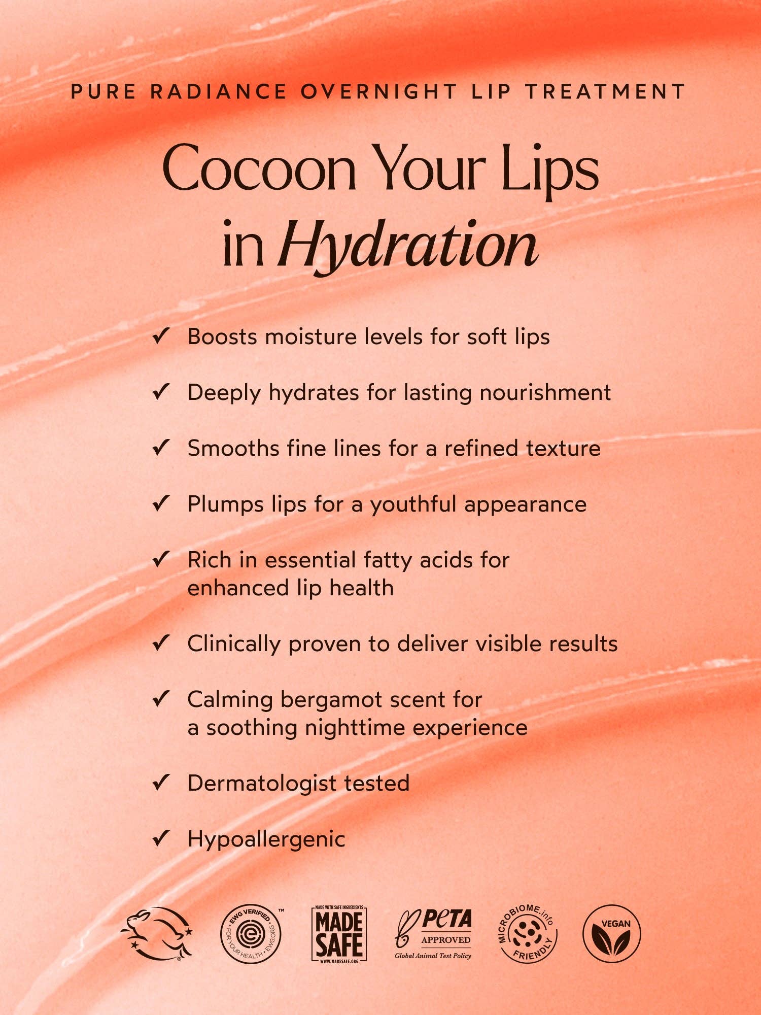 Pure Radiance Overnight Lip Treatment - Free Living Co