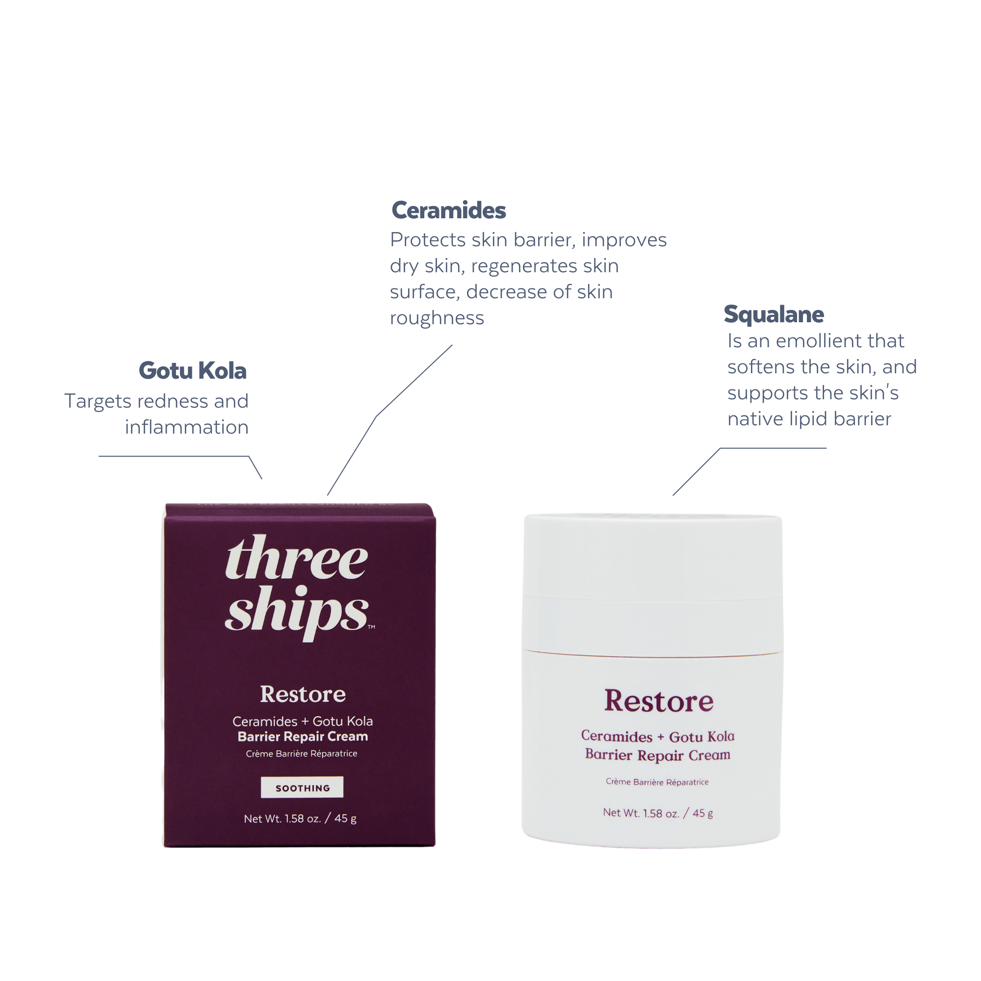 Restore Ceramides + Gotu Kola Barrier Repair Cream - Free Living Co