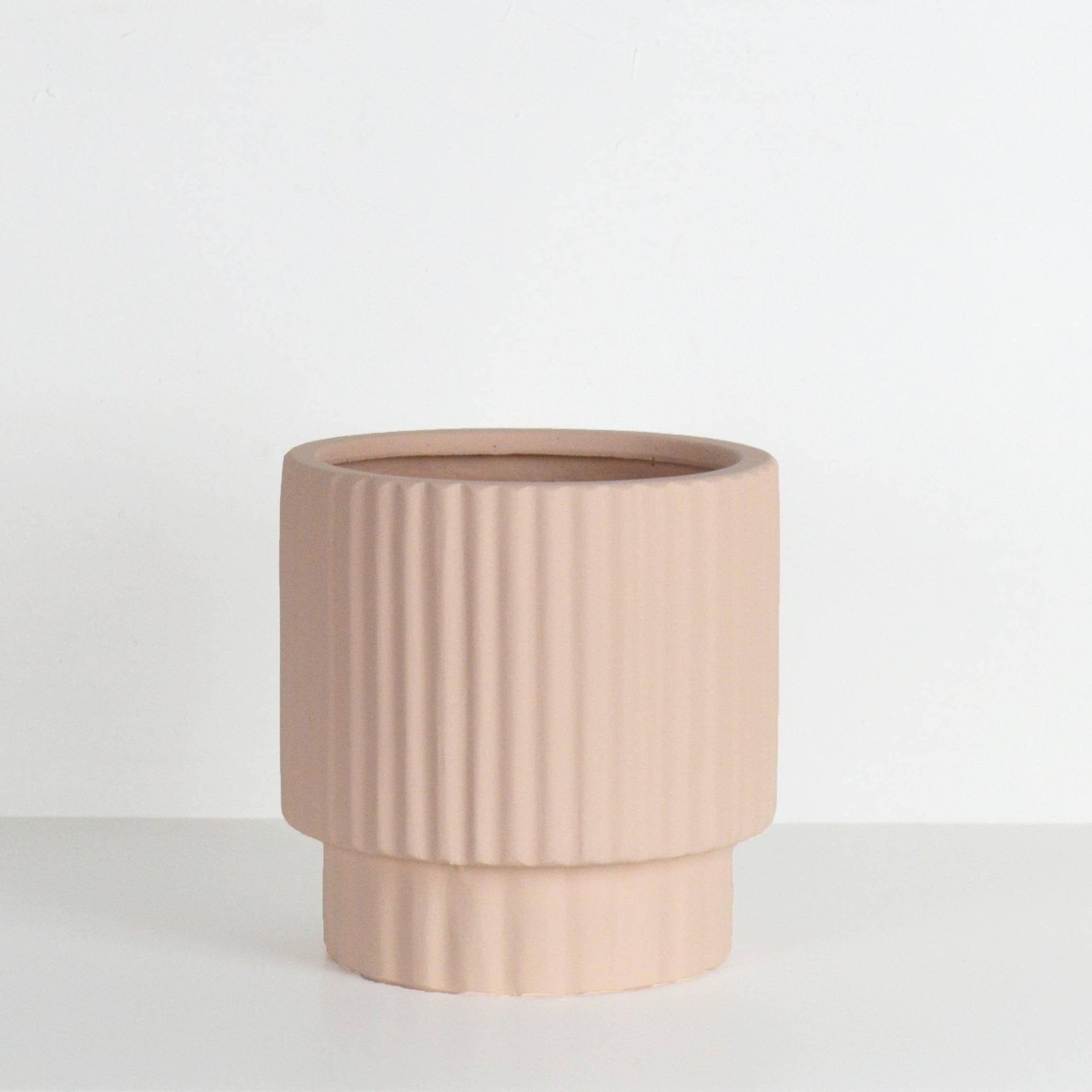 RIDGED CYLINDER POT | PLANTER - Free Living Co