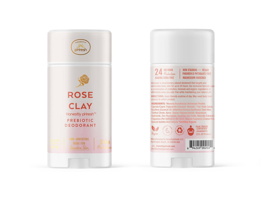 Rose Clay Deodorant - Free Living Co