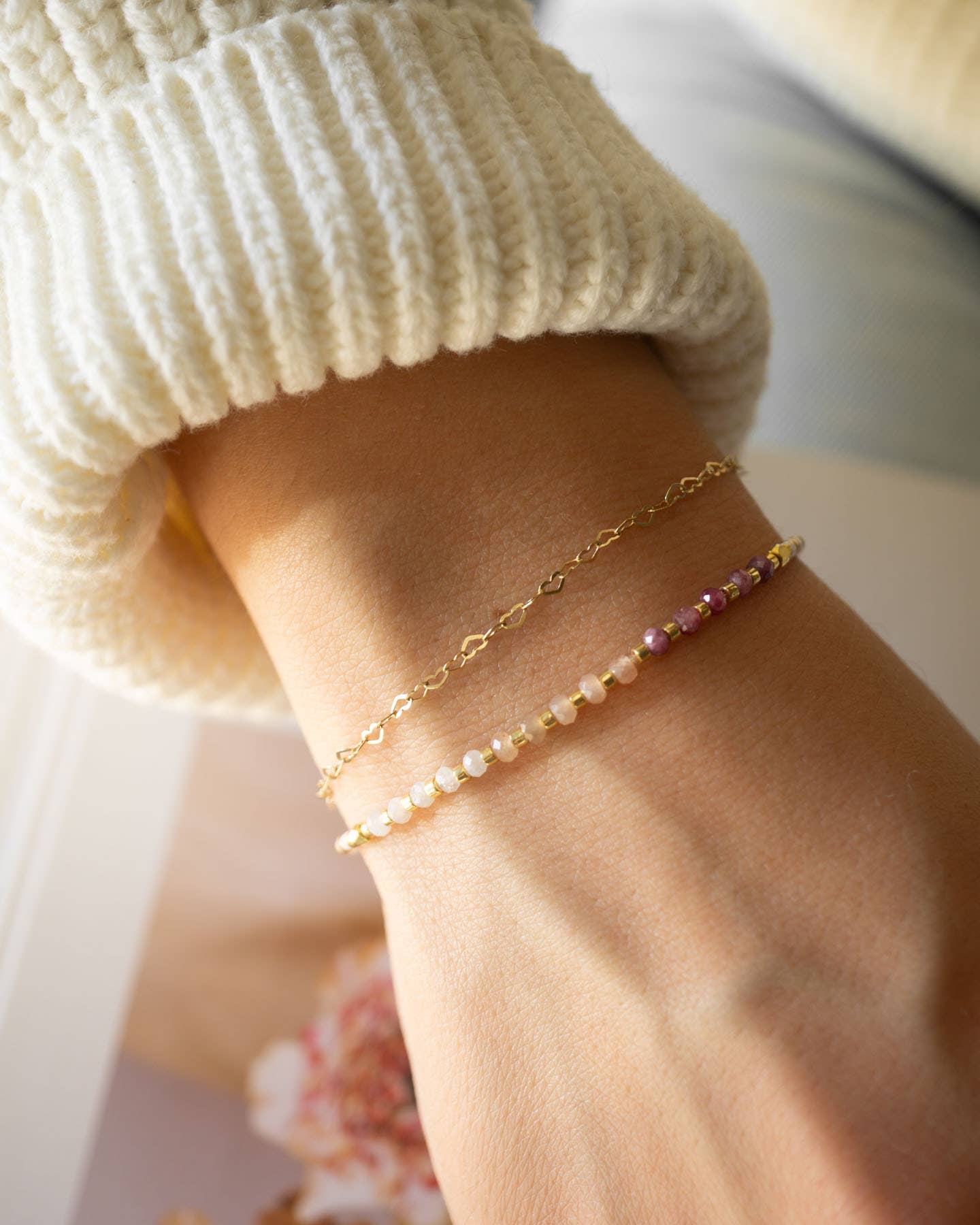 Self Love Healing Gemstone Stacking Bracelet - Free Living Co