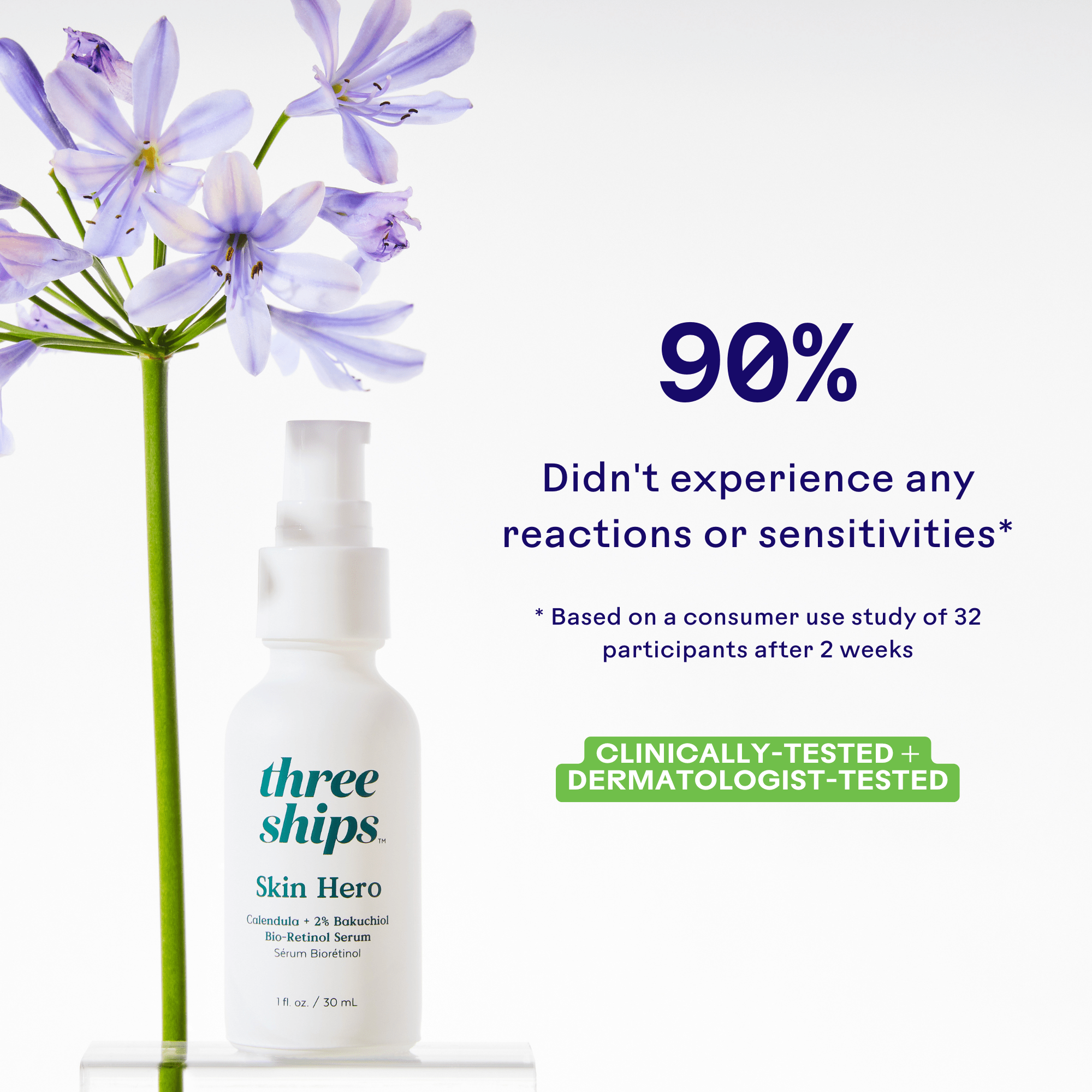 Skin Hero Calendula + 2% Bakuchiol Bio - Retinol Serum - Free Living Co