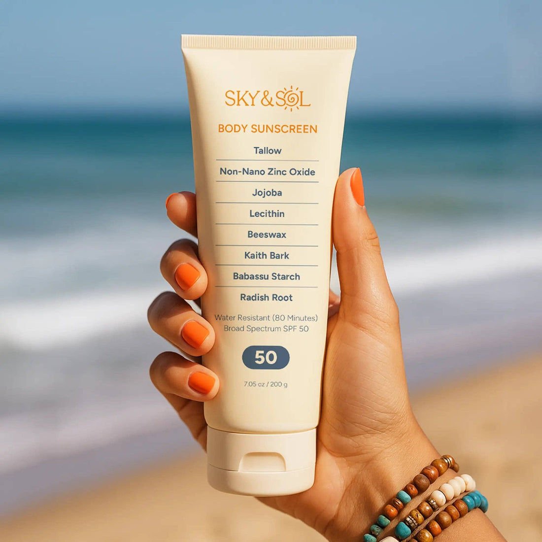 Sky and Sol Body Sunscreen SPF 50 (7.05 oz) - Free Living Co