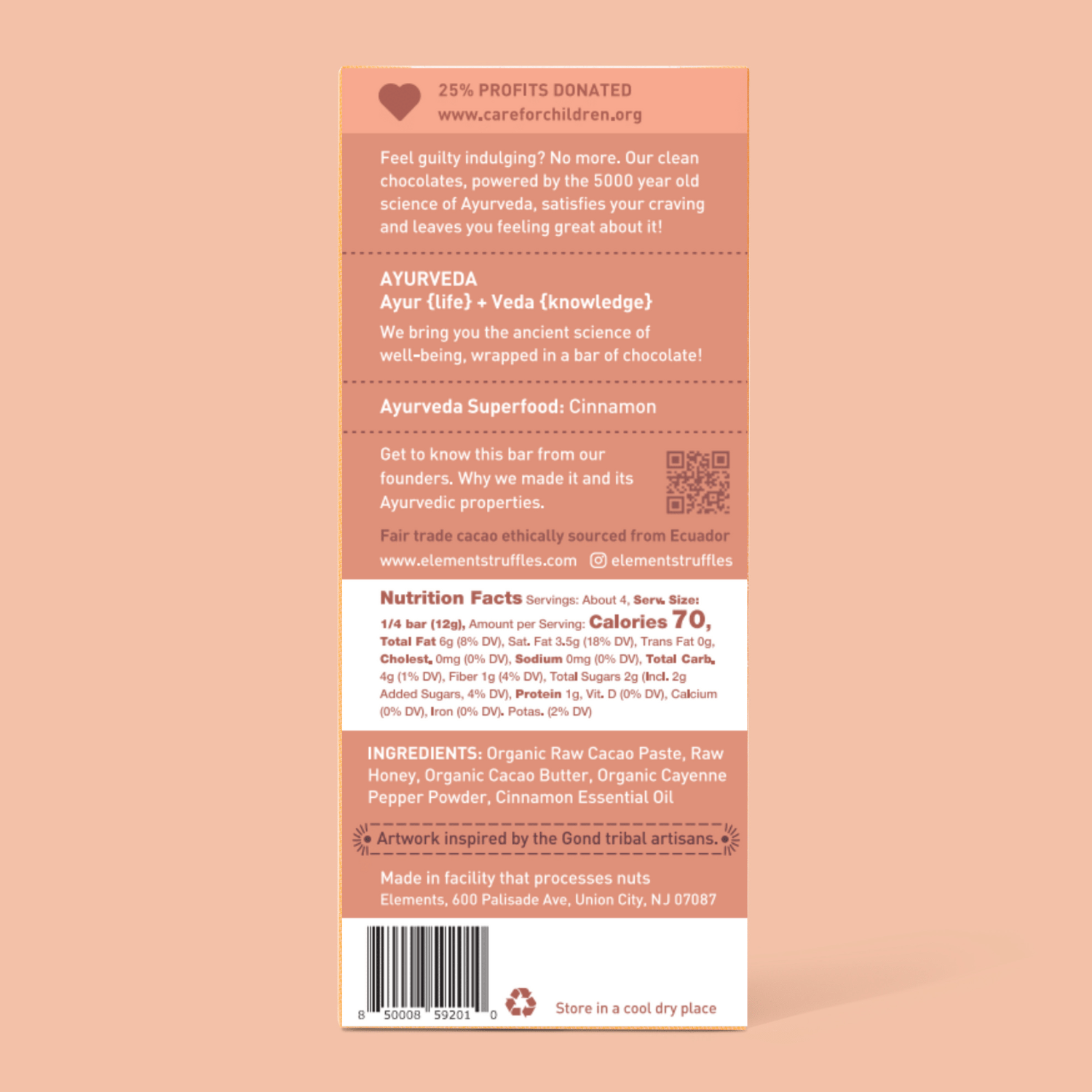 Spicy Cayenne 75% Dark Chocolate - Free Living Co