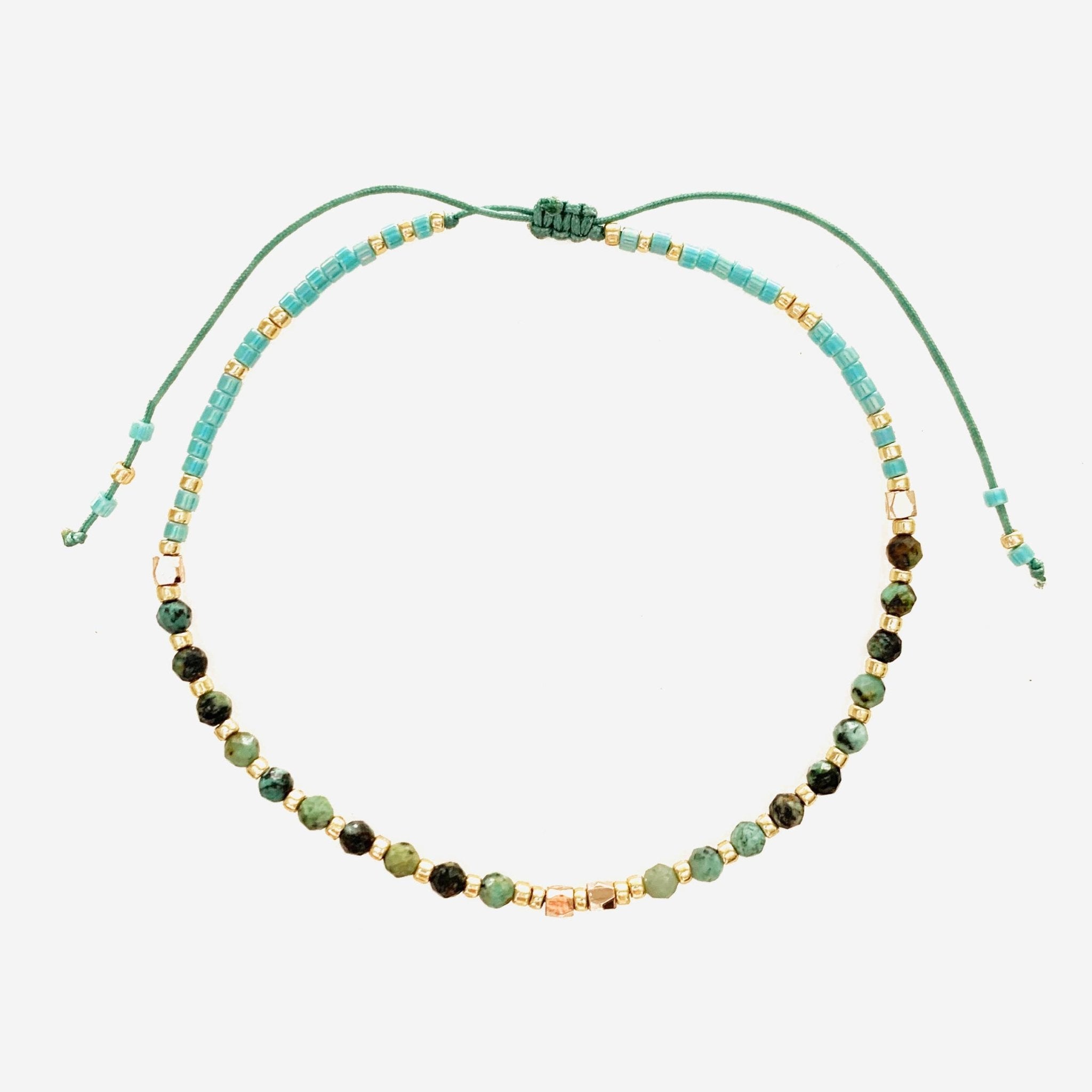 Turquoise Healing Gemstone Stacking Bracelet - Free Living Co