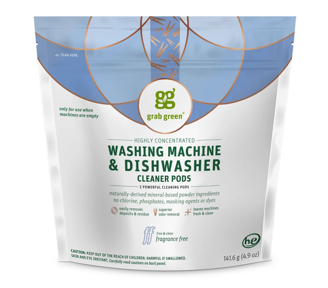 Washing Machine & Dishwasher Cleaner Pods, 2 Loads - Free Living Co