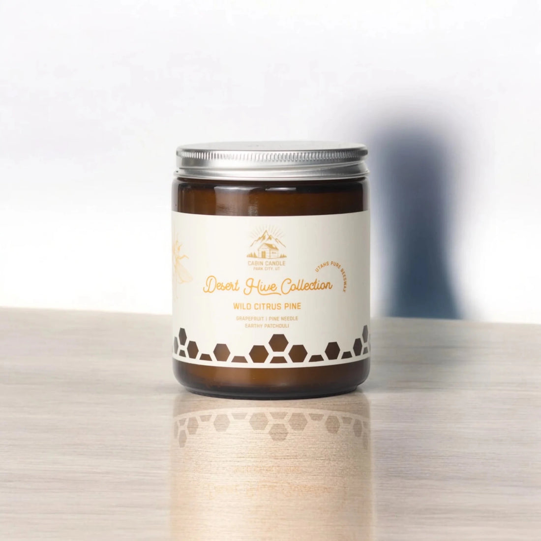 Wild Citrus Pine Non-Toxic Beeswax Candle | Cabin Candle Park City - Free Living Co