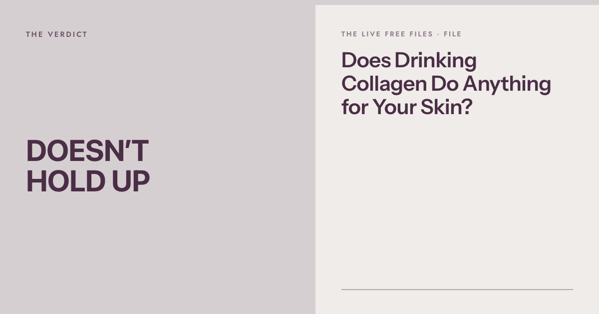 Does Drinking Collagen Do Anything for Your Skin? - Free Living Co
