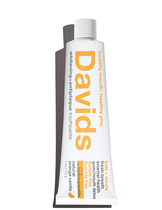 Davids kids + adults nano-hydroxyapatite premium toothpaste  /  orange vanilla