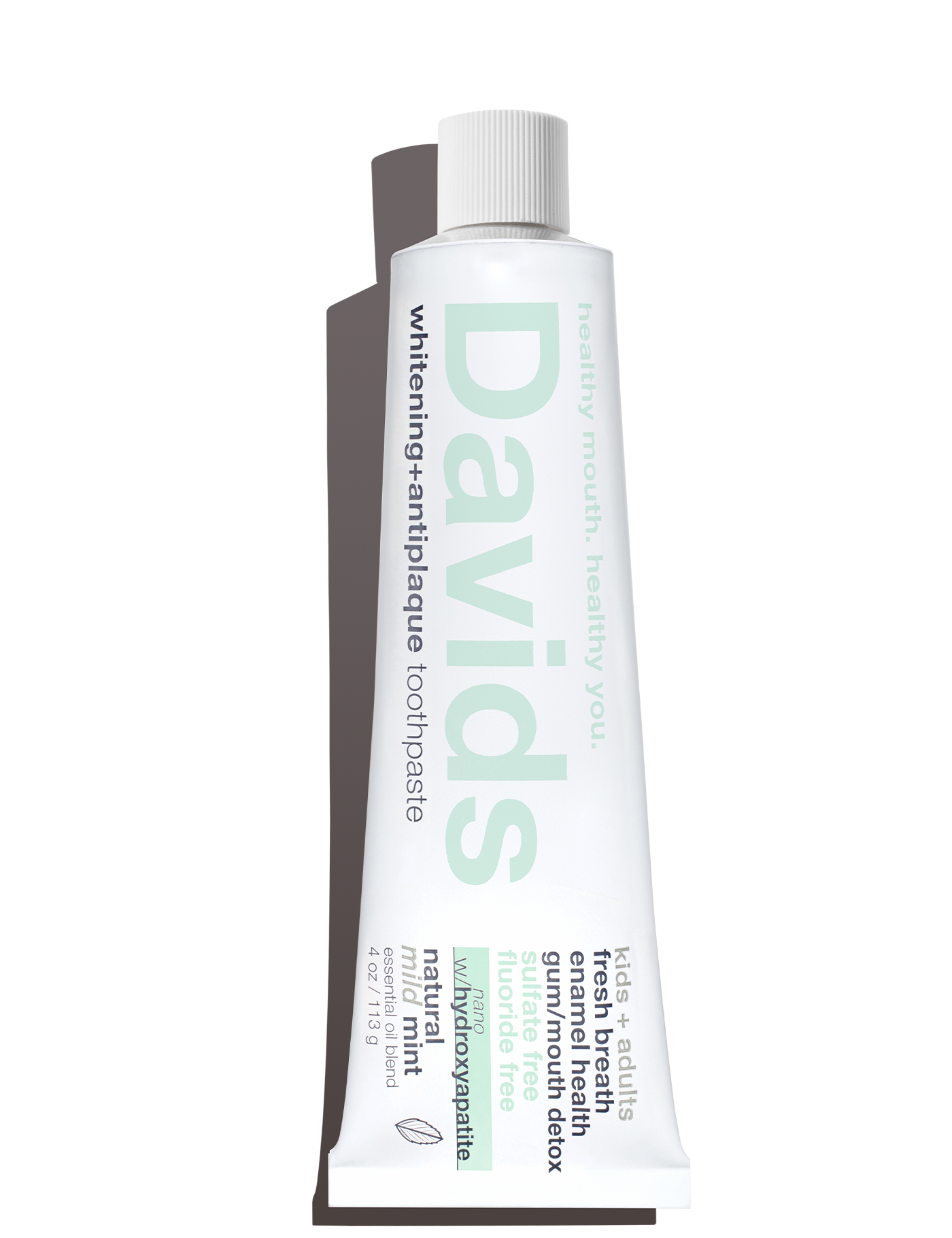 Davids kids + adults nano-hydroxyapatite premium toothpaste  /  mild mint