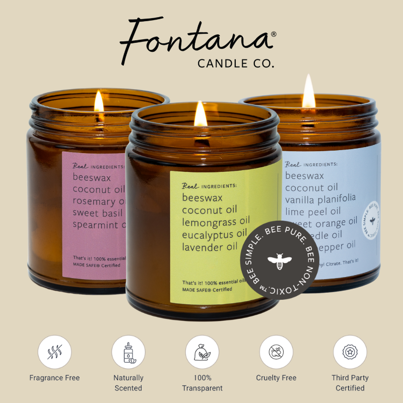 Lemongrass Eucalyptus Beeswax & Essential Oil Jar Candle