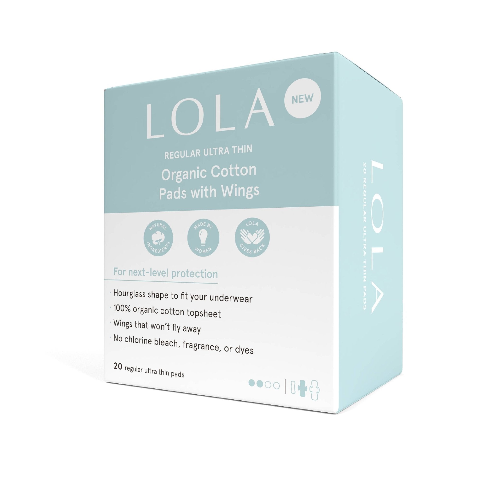 20ct Ultra Thin Pads w/ Wings, Regular - Free Living Co