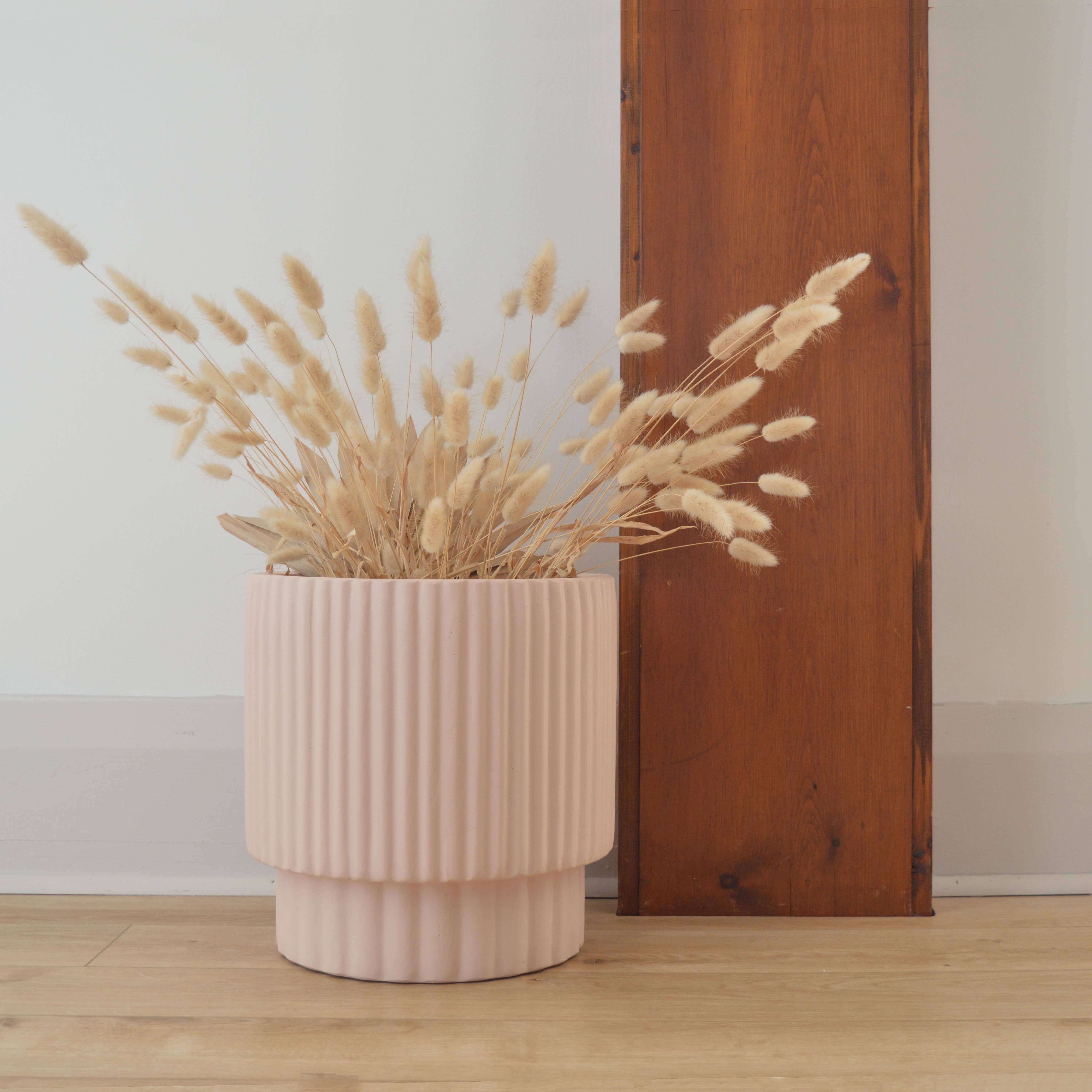 RIDGED CYLINDER POT | PLANTER