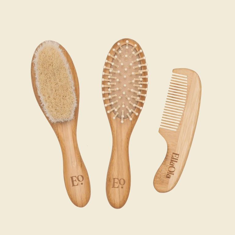 3 - Piece Bamboo Brush & Comb Set - Free Living Co