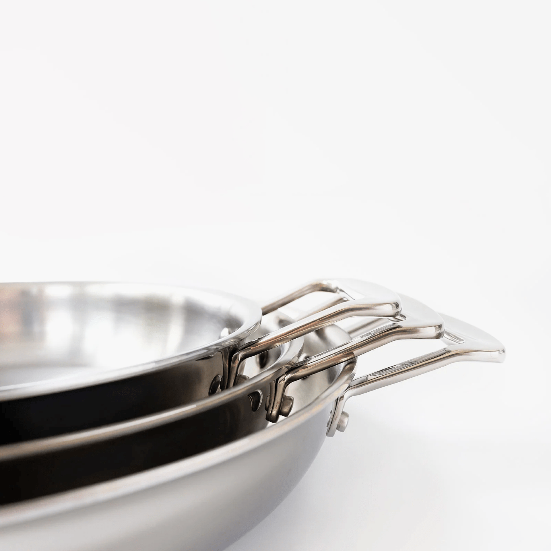 3 - Piece Fry Pan Set With Short Handles - Free Living Co
