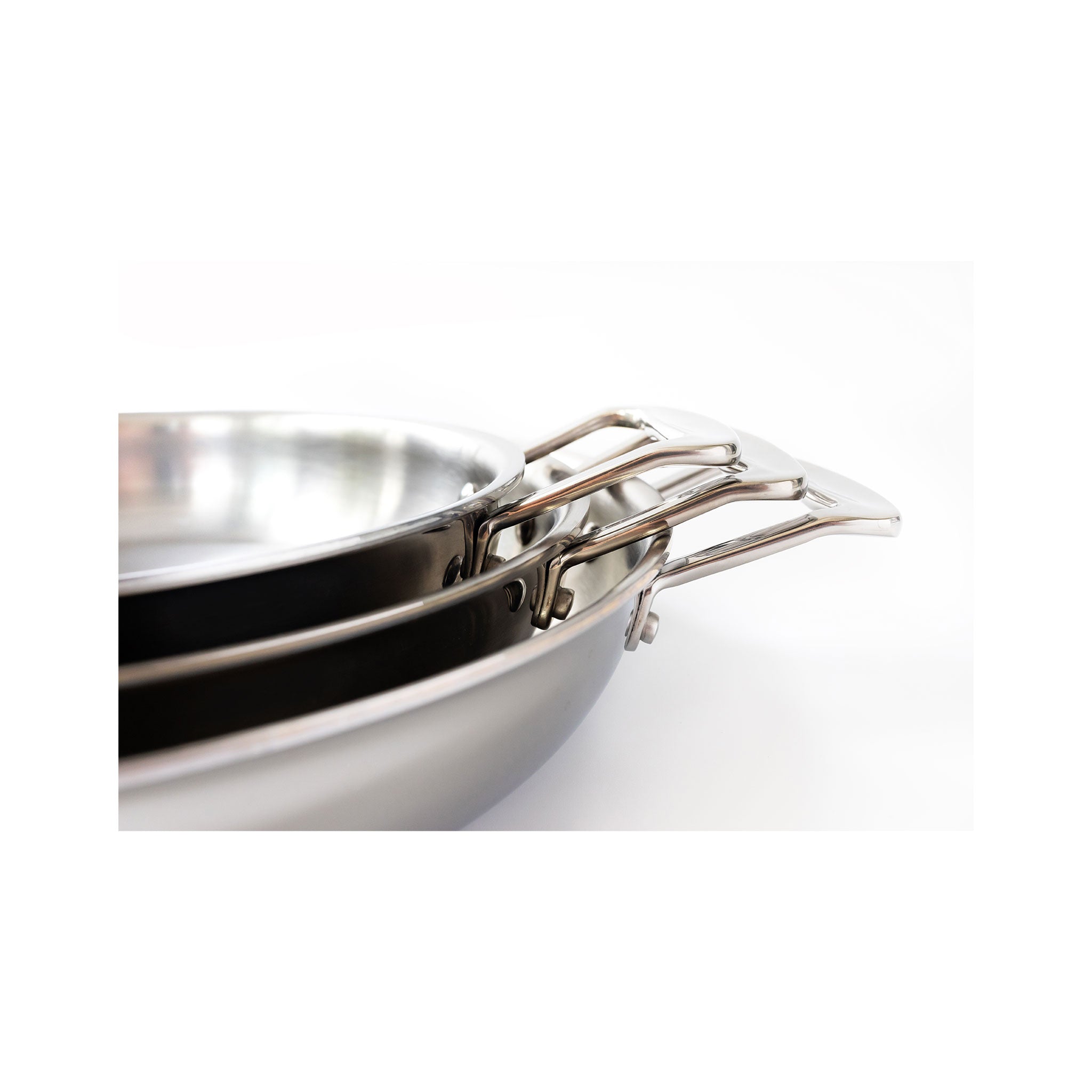 3 - Piece Fry Pan Set With Short Handles - Free Living Co