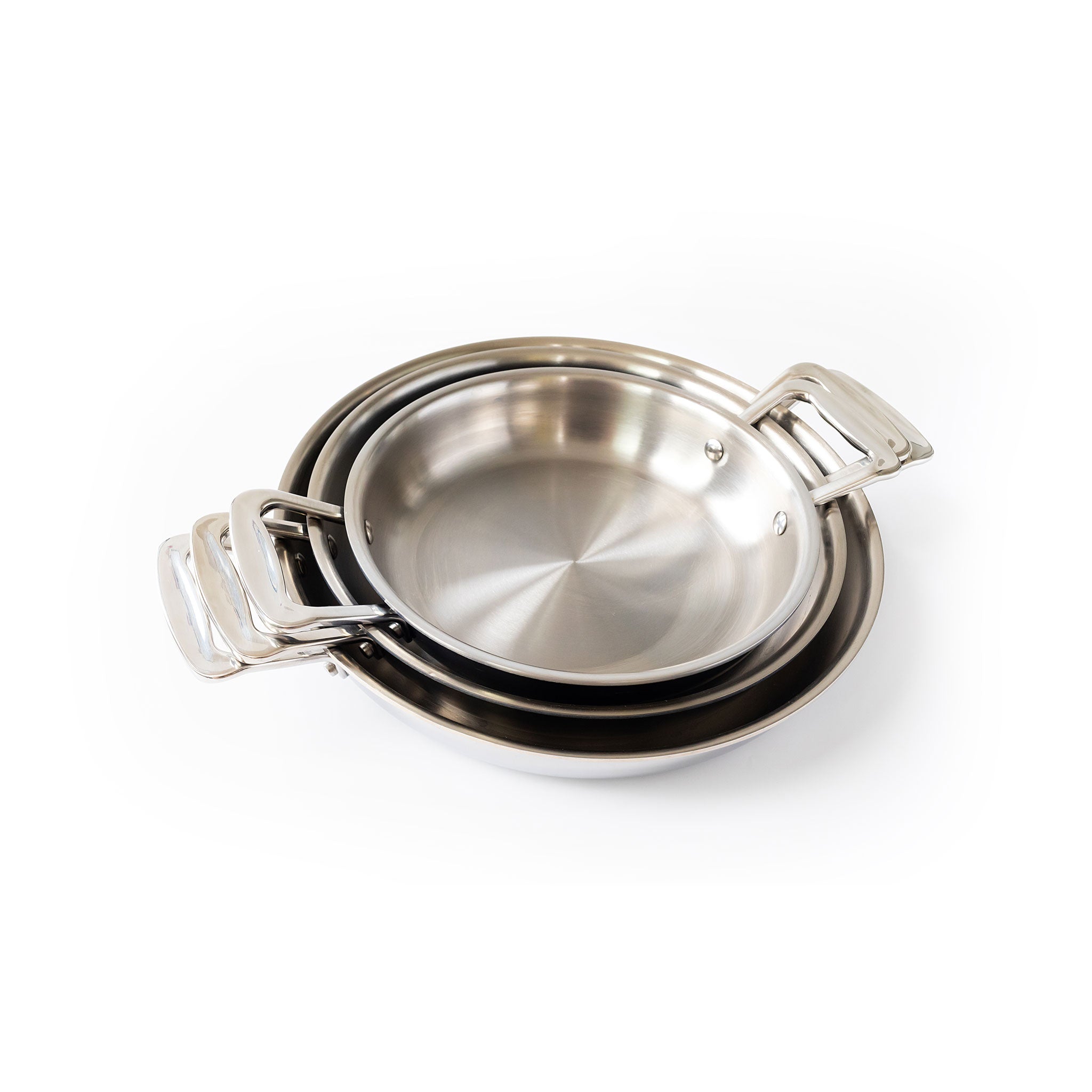 3 - Piece Fry Pan Set With Short Handles - Free Living Co