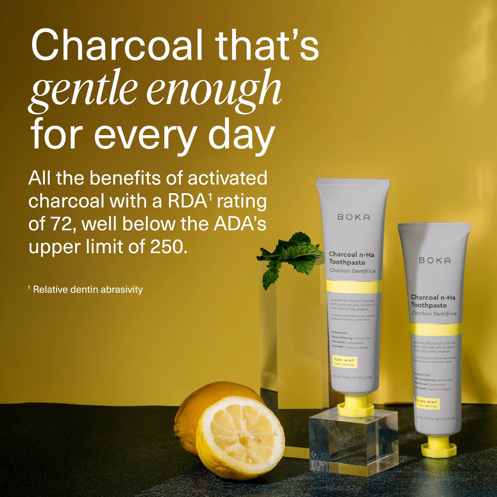 Charcoal Yuzu Mint Whitening n-Ha Toothpaste