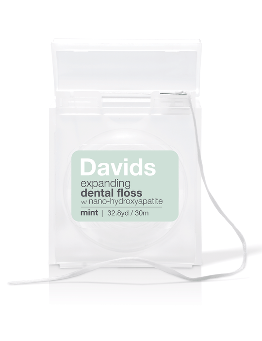 Davids expanding dental floss / refillable dispenser / mint