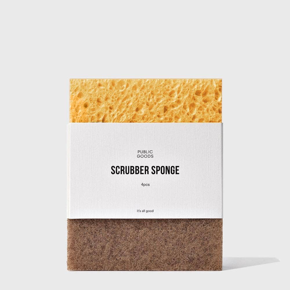 Walnut Scrubber Sponge 4 ct