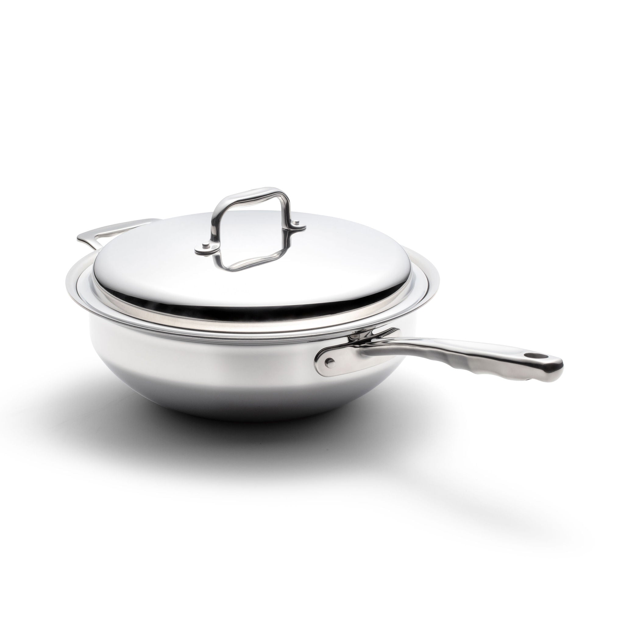 5 Quart Stainless - Steel Wok - Free Living Co