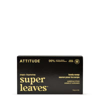 Men Super Leaves Bar Body Soap scented variant - naturally derived men's body bar with plant-based formula