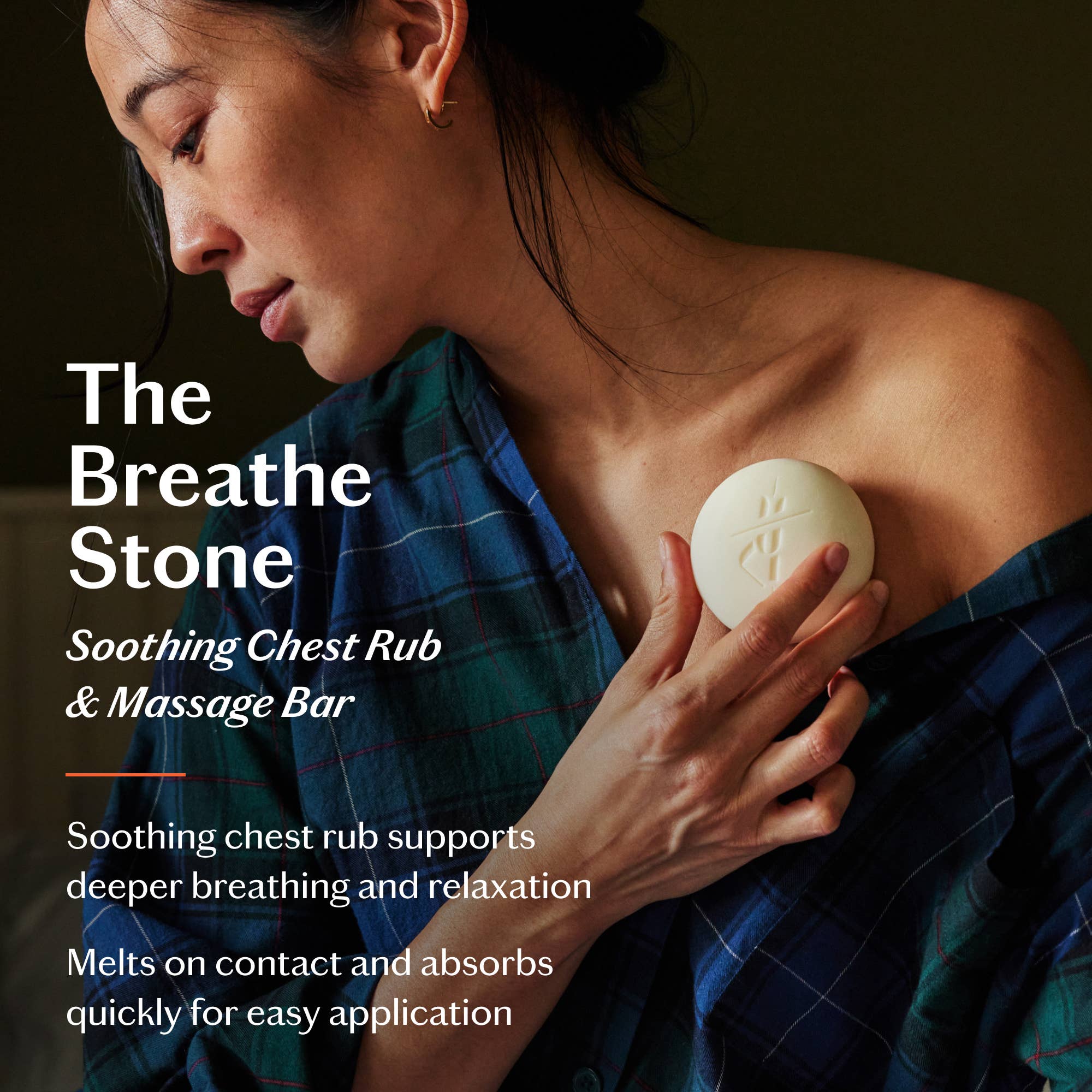 Breathe Stone Soothing Chest Rub close-up of stone bar shape