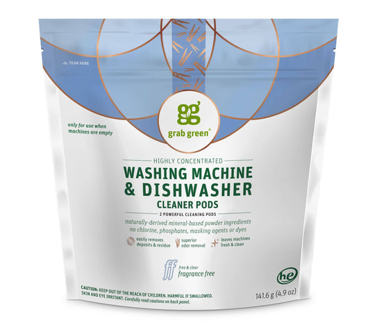 Washing Machine & Dishwasher Cleaner Pods, 2 Loads