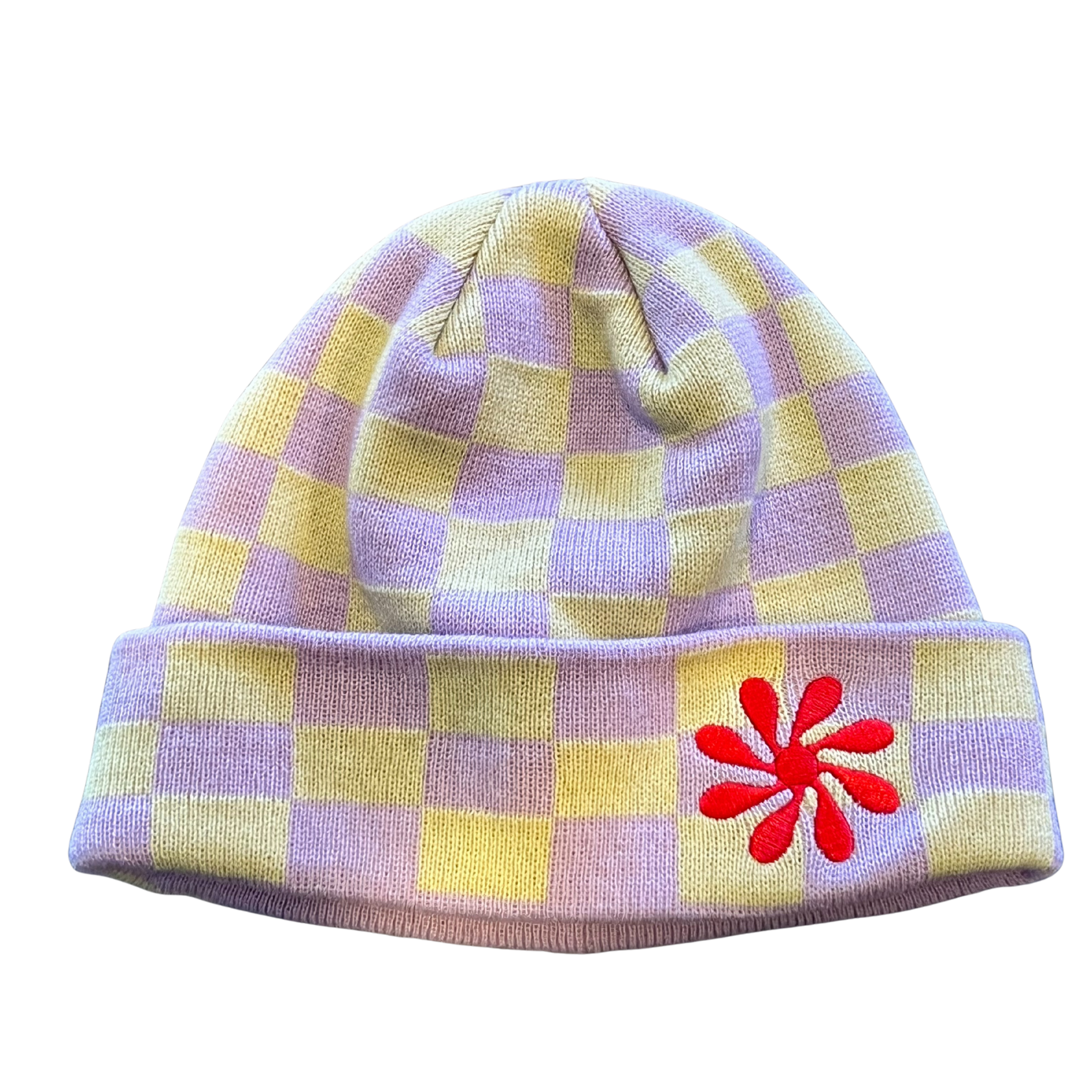 Live Free Star Beanie knit hat with star logo front view