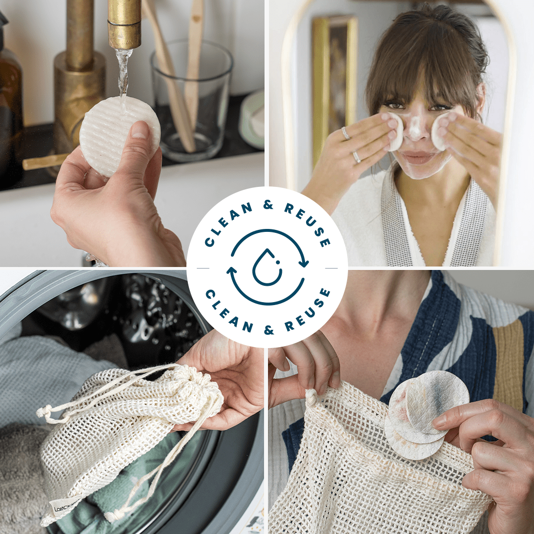 Sustainable Reusable Cotton Rounds - Free Living Co