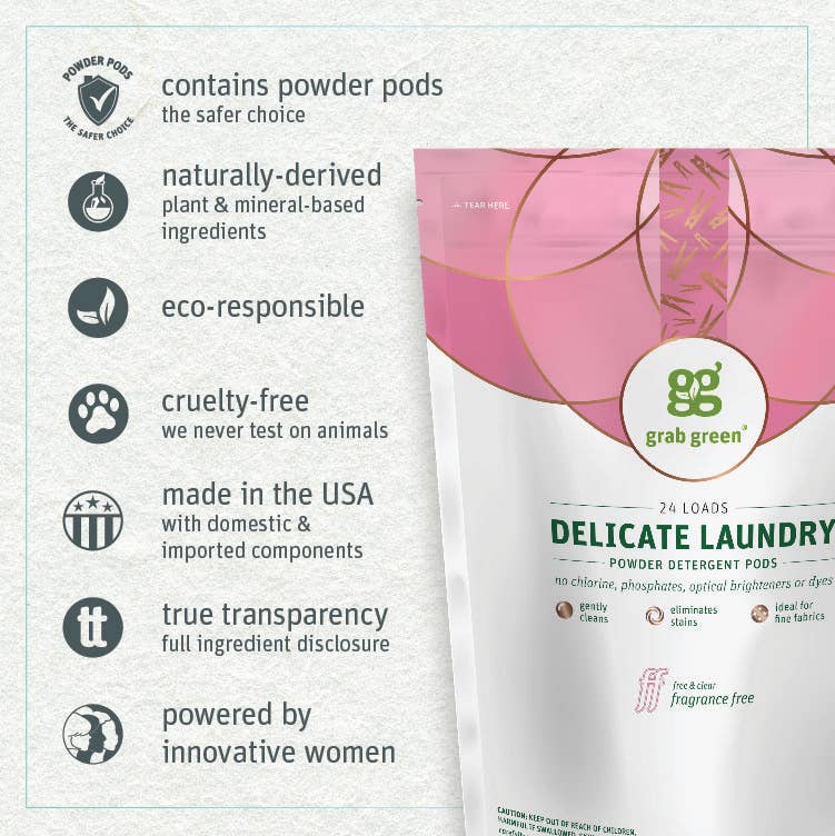 Delicate Laundry Detergent Pods, Frag Free, 24 Load