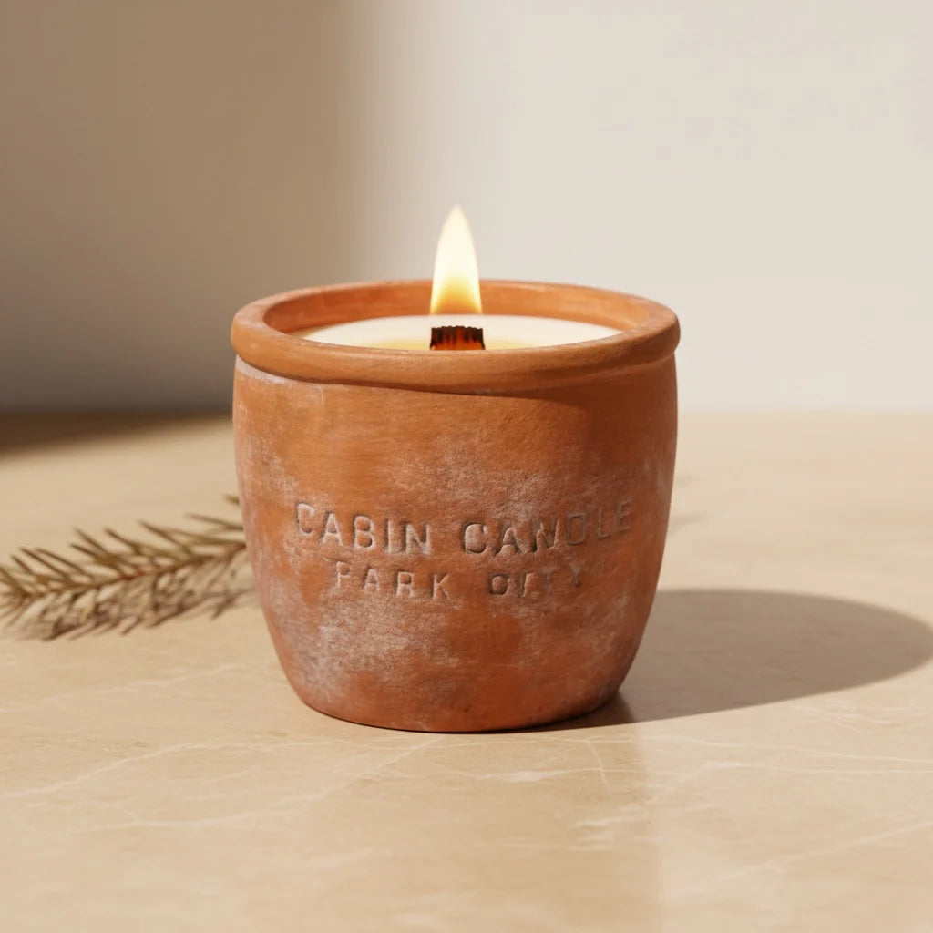 Woodland Amber Non-Toxic Burn & Grow Coco Wax Candle | Cabin Candle Park City