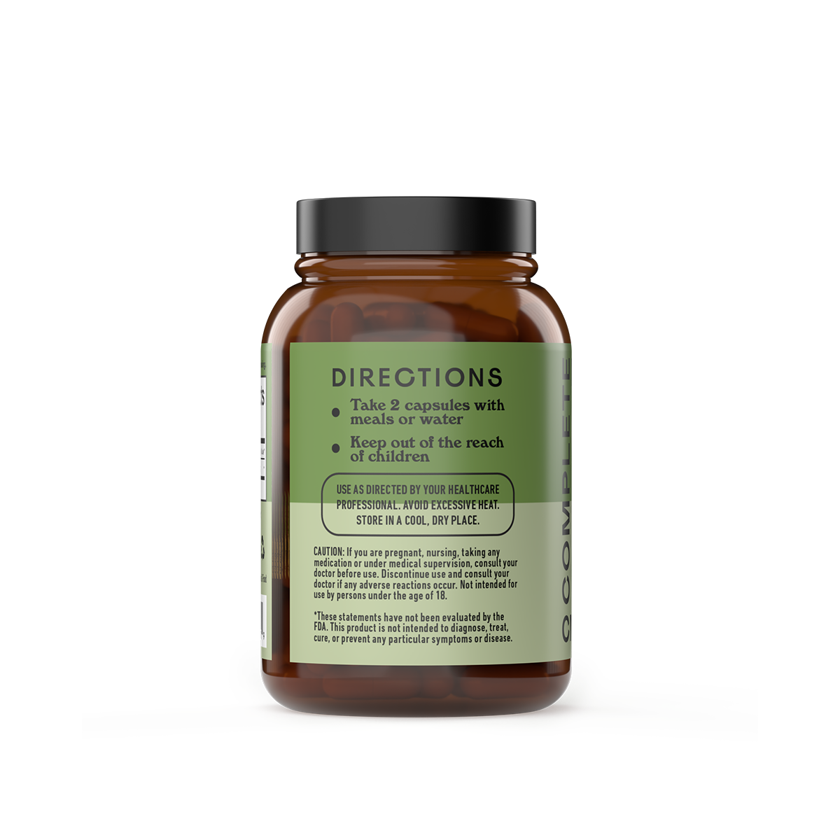 Organic Chlorella Capsules directions of use panel