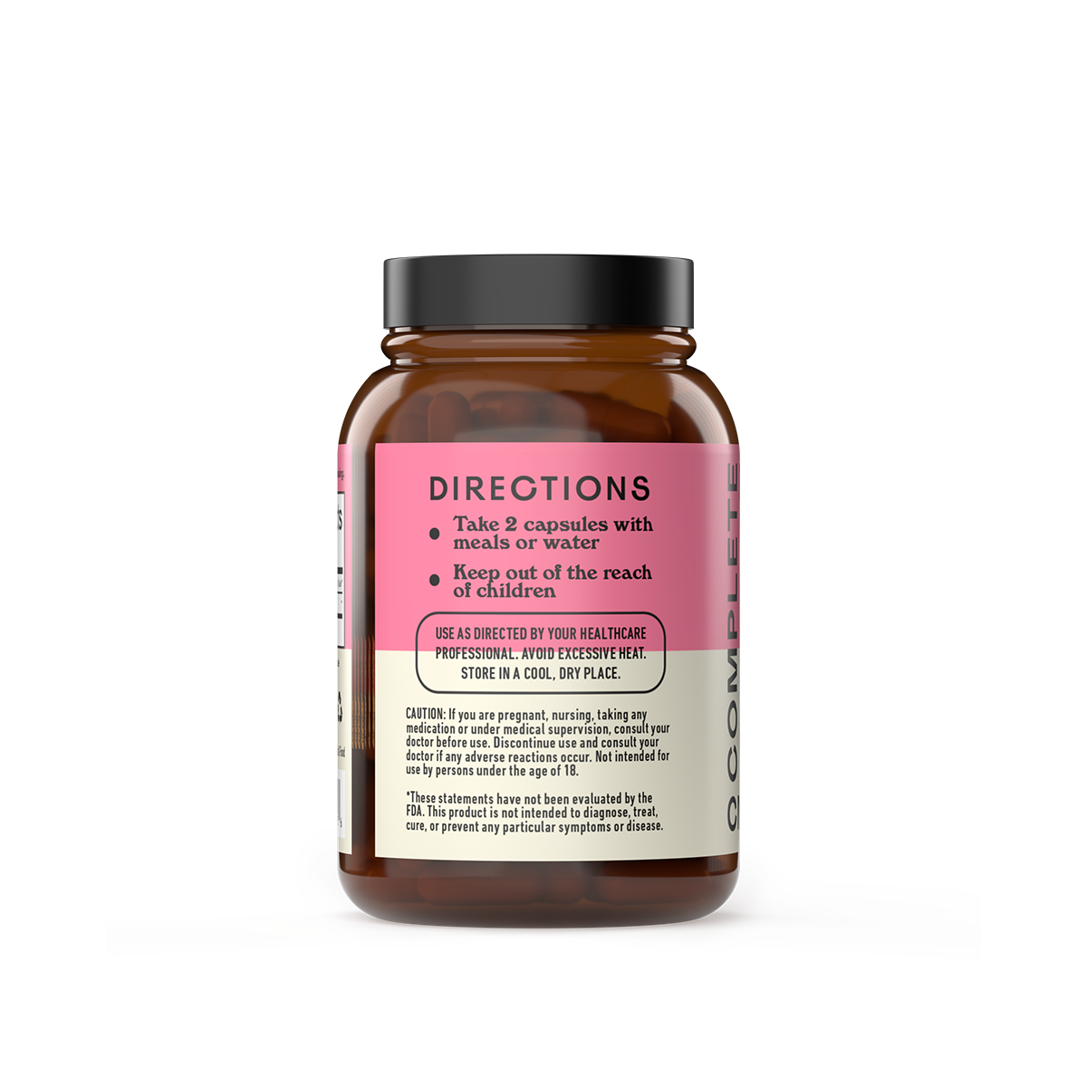 Organic D-Mannose Capsules directions of use panel